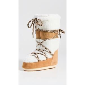 Moon Boot Shearling Boot Whiskey/Off White - 39/41